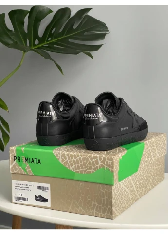 Чорні кросівки чоловічі premiata stevend 6660 total black | преміата стівен чорні демісезон No Brand