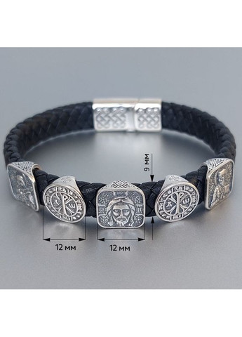 Браслет с иконами и Христограммой православный, 23 см No Brand (360964472)