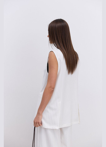 Женский костюм брючный с жилетом бежевый в черную полоску Arjen (335212996)