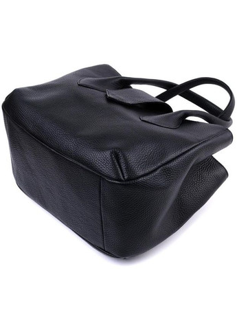 Сумка шоппер жіноча з натуральної шкіри на плече середня Чорний 39053 Shvigel (353302638)