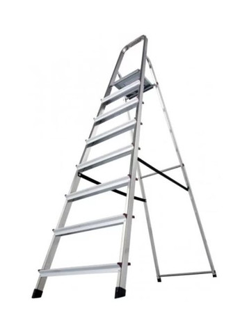 Алюмінієва драбина-стрем'янка Corda (8 сходинок) одностороння розставна (24141) Krause (302675265)