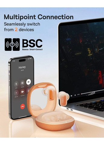 Бездротові навушники AirNora 2 True Wireless Earphones Gradient Orange Baseus (371363247)