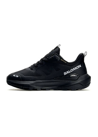 Чорні Осінні кросівки чоловічі salomon black white No Brand Elixir Activ GTX