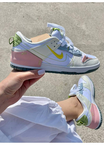 КРОССОВКИ ЖЕНСКИЕ NIKE DUNK LOW DISRUPT 2 EASTER PASTEL НАЙК СБ ДАНК No Brand белые демисезоны (368858122)