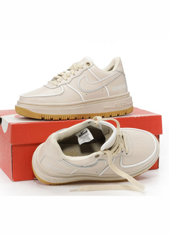 Кросівки зимові жіночі Nike Air Force 1 winter beige termo Gore-Tex | Найк Аір Форс 1 бежеві термо No Brand бежеві зими (309006062)