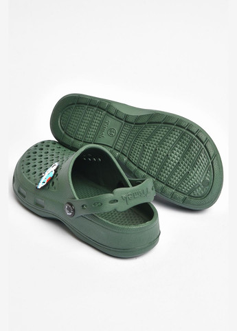 Кроксы детские темно-зеленого цвета Let's Shop (332979884)