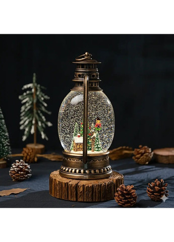 Нічник світильник новорічний вінтажний у вигляді лампи з живленням від батарейок 27,9х15,7х7,6 см (482073-Prob) З ялинкою Unbranded (370140200)