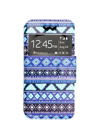 Чехол-книжка Book Universal cover Picture with window 4.0'-4.5' Blue Zigzag Toto (301781133)