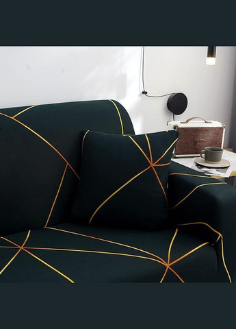 Чохол для дивана тримісний універсальний трикотажний (81168) Love You (334713465)