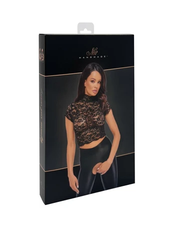 Топ F303 Essence lace top with high collar Noir Handmade (339867979)