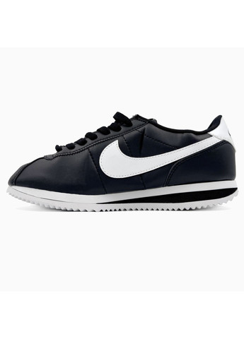 Чорні Осінні кросівки чоловічі nike cortez basic black / white найк кортез No Brand