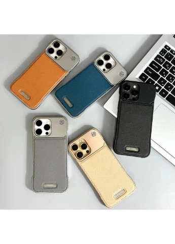 Накладка Leather Aromatherapy Metal Magnetic для iPhone 13 Pro Black No Brand (382920803)