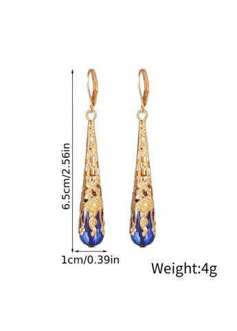 Серьги бижутерия подвески Синие камни No Brand (361081016)