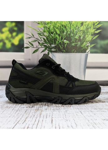 Оливковые (хаки) демисезонные кроссовки мужские KMB