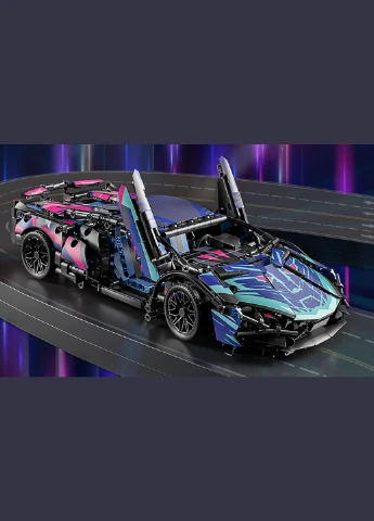 Конструктор Lamborghini 1:14 — 1280 деталей для складання. Технічний суперкар Фіолетова в стилі лего China (357211596)