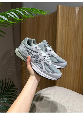 Серые демисезонные кроссовки мужские new balance grey No Brand 990 v4