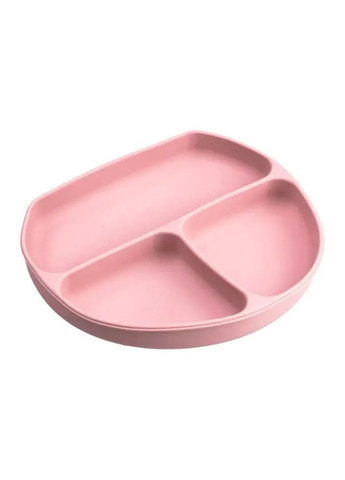 Дитячий набір силіконового посуду 7 предметів Рожевий безпечний посуд для малюків для годування та ігор ProDobro (364191829)