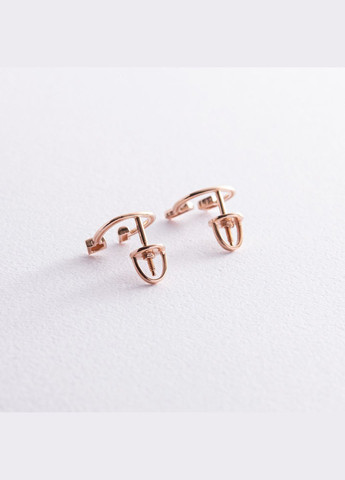 Серьги - пусеты Дарси в красном золоте с08319 Oniks (264025100)