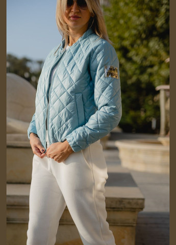 Голубая женская куртка цвет бирюзовый р.50/52 408677 New Trend