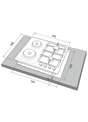 Варочная поверхность комбинированная HA622VGX Freggia (314976820)