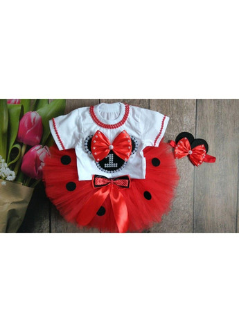 Білий нарядні костюми на дівчинку - реглан, спідничка, обруч спідничний No Brand