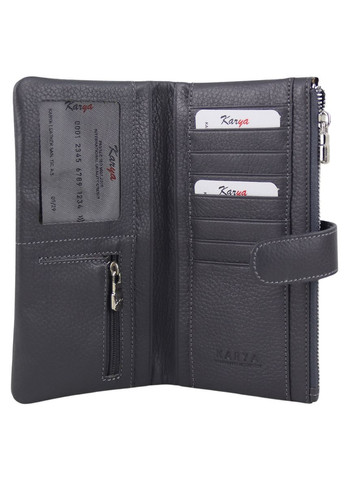 Кошелек женский кожаный темно-серый 1129-081 Karya (355340193)