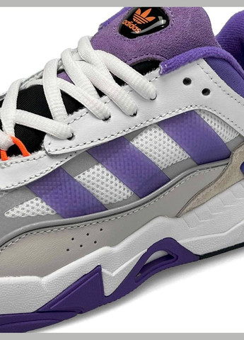 Кроссовки женские Adidas Originals Niteball 2 White Grey Purple No Brand Originals Niteball ll серые демисезоны (309571581)