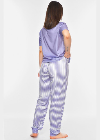 Сиреневая всесезон пижама женская сиреневого цвета комбинезон Let's Shop