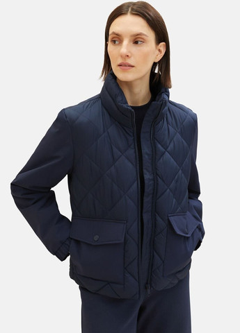 Темно-синяя демисезонная женская темно-синяя стеганная куртка Tom Tailor