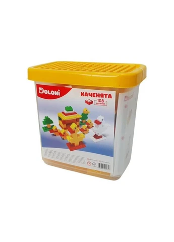 Конструктор "Каченята" 013888/11 в пластиковому боксі, 108 деталей Doloni (389129019)