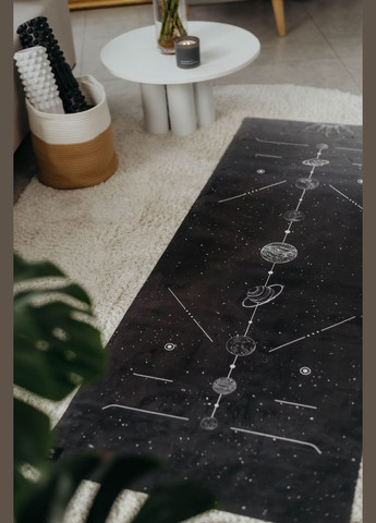 Килимок для йоги Travel - "Space Energy" Black + сумка LIT[h]A (331888464)
