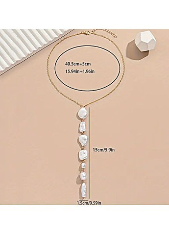 Кольє з підвіскою із барочних намистин No Brand (351385024)