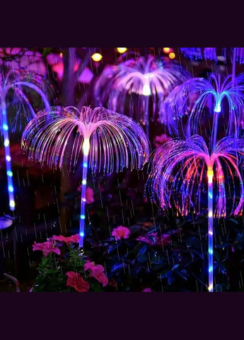 Уличный садовый светильник Медуза на солнечной батарее 1шт. 80см BL-30B мультиколор RGB Po Fanu (322648878)