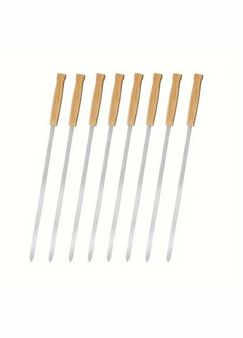 Набір шампурів в чохлі з дерев'яною ручкою DA609 8 шт No Brand (321992050)