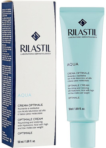Питательный крем для восстановления водного баланса для нормальной и сухой кожи Aqua Crema 50ml (896907-13008) Rilastil (368654193)