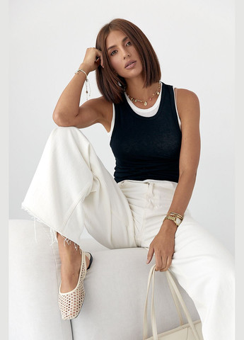 Трикотажна двошарова майка Lurex — 340423336