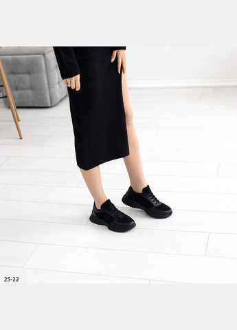 Комбинированные женские замшевшие кроссовки No Brand