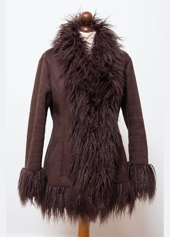 Коричневая демисезонная куртка из искусственной замши Stradivarius