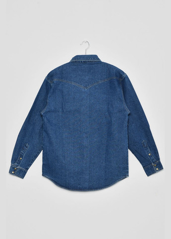 Сорочка джинсова чоловіча синього кольору Let's Shop (278050301)