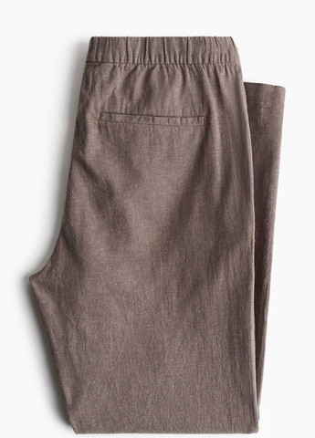 Темно-бежевые кэжуал летние брюки H&M