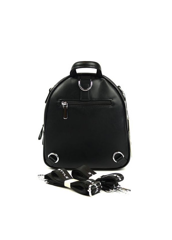 Рюкзак жіночий чорний маленький міський молодіжний на блискавці No Brand (293942347)