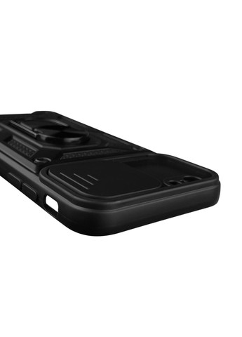 Чехол для iPhone 6s бронированный с кольцом со шторкой на айфон 6с чёрный rg1 Apple (366229627)