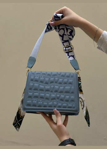 Жіноча блакитна сумка 8953 крос-боді No Brand (344446630)