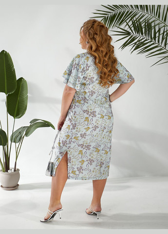 Блакитна повсякденний, святковий сукня Zemal з квітковим принтом