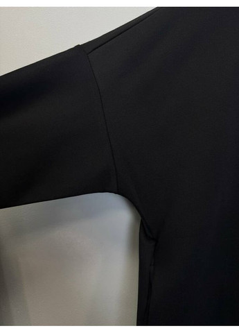 Черный женский свитшот цветочный кот с боковыми карманами mknk33345 Modna KAZKA (364179287)