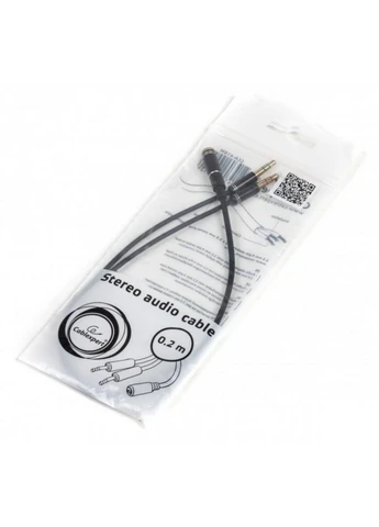 Кабель мультимедийный Jack 3.5mm F to 2 x Jack 3.5mm M (m19635) Cablexpert 3.5mm F to 2x3.5mm M 0.2m (377784565)