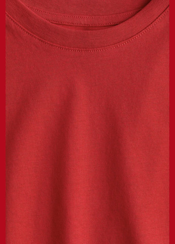 Червона літня футболка базова для хлопчика червона H&M Базова