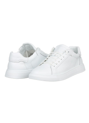 Білі Осінні кросівки чоловічі демісезонні на шнурівці шкіряні на підошві повсякденні для прогулянок білі kd Clubshoes