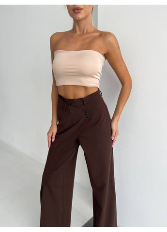 Жіночі брюки палаццо з ефектом запаху MonCher (351554797)