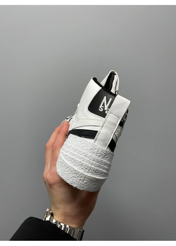 КРОССОВКИ ЖЕНСКИЕ NIKE BLAZER MID X SACAI WHITE BLACK НАЙК БЛЕЙЗЕР No Brand чёрные демисезоны (369388499)